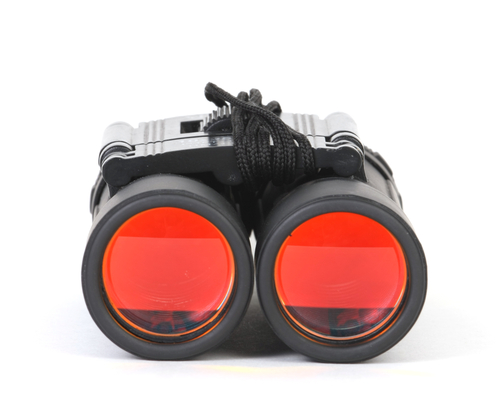 View of a binoculars showing vision