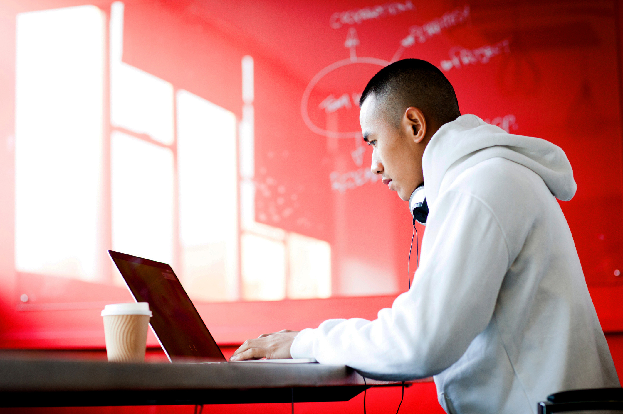 Man working on computer