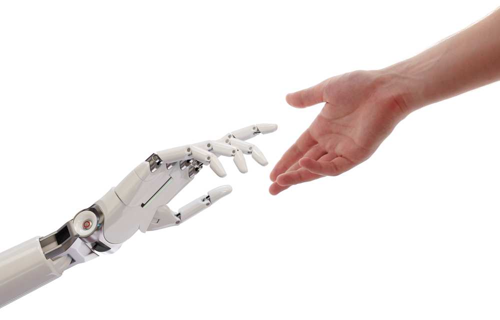Robotic and human hand Thumb